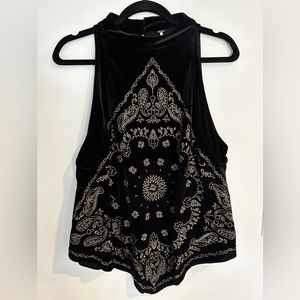 Free People Velvet Top Size Large